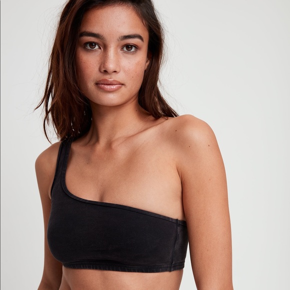 Aritzia Other - Aritzia TNA black one shoulder bra top